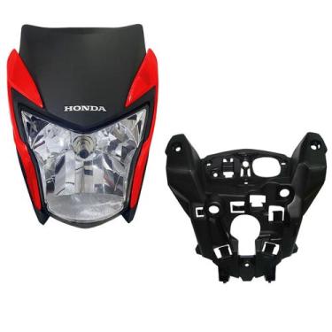 Imagem de Farol Completo Frente Bros 160 2022 Em Diante Com Suporte Painel - Spo