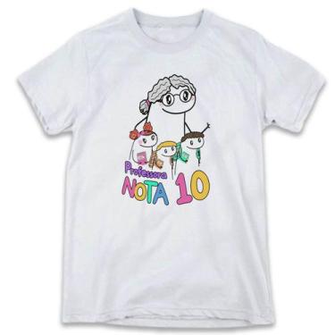 Imagem de 1 Camisa Flork Dia dos Professores Professora Nota 10 Personalizada - 