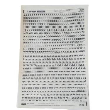 Imagem de Letraset Decalque 25 X 38cm Letras Adesivas 6.2mm Altura 3536