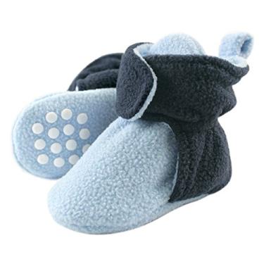 Imagem de Luvable Friends Botas de lã aconchegantes para bebês meninas, Azul-claro, azul marinho, 12-18 Meses