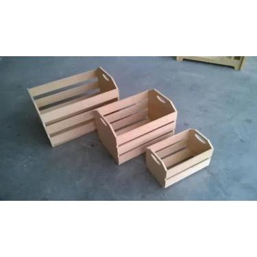 Imagem de Trio de Caixote de Feira em Mdf - sao jose mdf