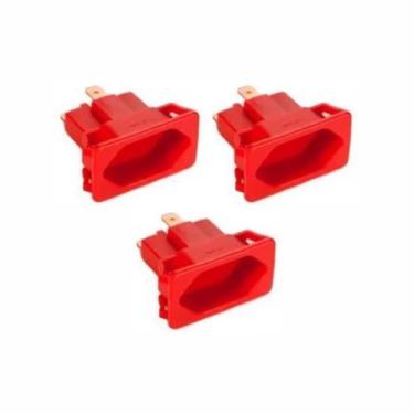 Imagem de 03 Tomada Margirius P/ Cx Embutir Padrão Weg 10/20a Vermelho