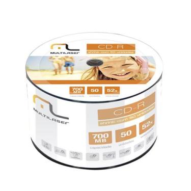 Imagem de Midia CD-R Multilaser CD051 700 MB 52X Shirink com 50 Unidades
