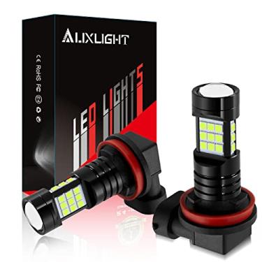 Imagem de AUXLIGHT Lâmpadas DRL de farol de neblina LED H11, 2400 lúmens extremamente brilhantes H8 H11LL H8LL H16 (japonesas) de substituição para carros, caminhões, azul gelo