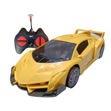 Imagem de Carrinho de Controle Remoto Brinquedo Infantil Esportivo RC (Amarelo)