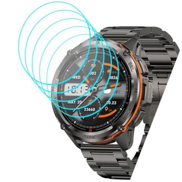 Imagem de Futanwei Protetor de tela para relógio KOSPET Tank T3 Ultra Smart Watch de 1,4 polegadas [pacote com 5] filme de vidro temperado [dureza 9H] [antiarranhões] [livre de bolhas] compatível com smartwatch