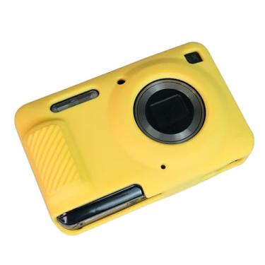 Imagem de Easy Hood Capa de câmera para KODAK PIXPRO FZ55, capa de silicone macio antiarranhões Slim Fit FZ55 DSLR Capa protetora para viagem, pele corporal, amarela