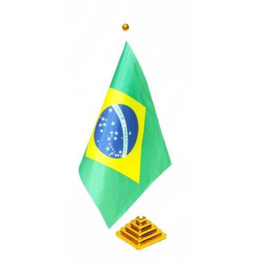 Imagem de Bandeira Do Brasil Pedestal Mesa Igreja Escritório - maranata