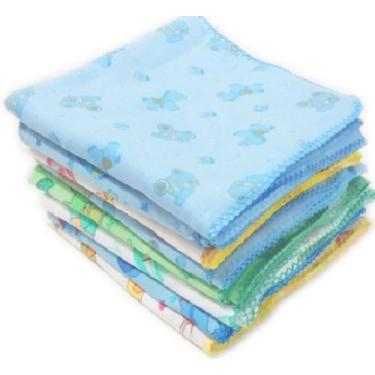 Imagem de 5 Cueiros Estampados 80x80 Com Crochê - Dugu, Masculino 