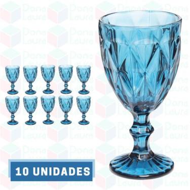 Imagem de 10 Taça Diamante Azul 300ML Bebidas Drinks - Ecos, Diamante