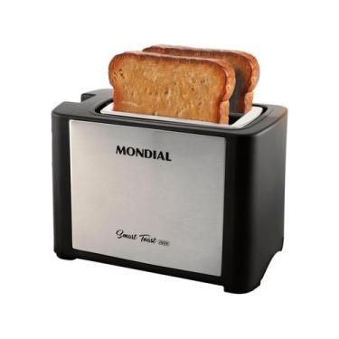 Imagem de Torradeira Mondial Smart Toast T-13 Preta - 2 Fatias 6 Níveis de Tosta