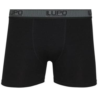 Imagem de Cueca Adulto Boxer Algodão Com Elastano 784-024 Lupo, M, Preto