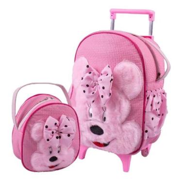 Imagem de Kit Mochila Bolsa De Carrinho Infantil Bichinho G + Lancheira de Bebê 