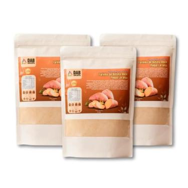 Imagem de Kit 3 Un Farinha Batata Doce Polpa Laranja Pó 1.350kg - DAB Suplevitta