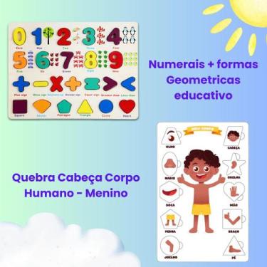 Imagem de Kit Brinquedos Didaticos Educativos Apredizado Ingles Portugues Quebra