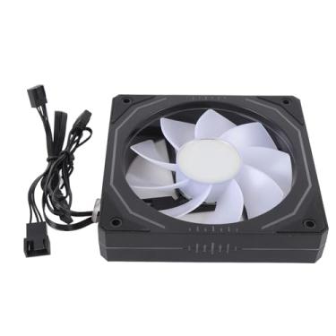 Imagem de Ventilador de Resfriamento de CPU, Ventilador de Resfriamento de Gabinete ARGB de 120 Mm, Ventilador de Resfriamento de Gabinete de PC de 3 Pinos PWM 800 a 1800 RPM