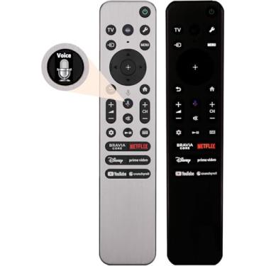 Imagem de Substituição remota por voz retroiluminada RMF-TX910U para Smart TV Sony, aplicável para TVs Sony BRAVIA XR OLED/Full Array LED/4K Ultra HD/QD-OLED/Mini LED Series 2023, adequado para controle remoto