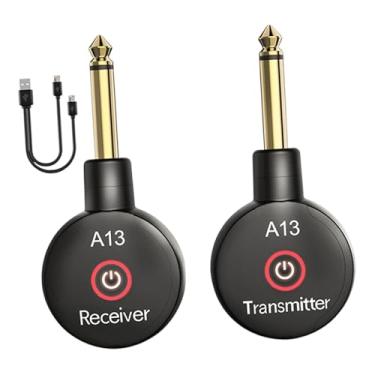 Imagem de Almencla Mini Receptor Transmissor de Guitarra Sem Fio de áudio Preto Acessório Multiuso
