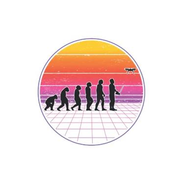 Imagem de Drone Notebook: Drone Evolution Vaporwave Pilot 80's / 6x9 inches / 120 graph sites