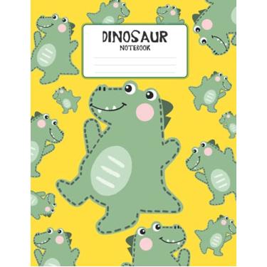 Imagem de Dinosaur Notebook: Dotted and Picture Space Pattern School Notebook 100 Pages Kids Jurassic Notebooks (8.5 x 11 Large)