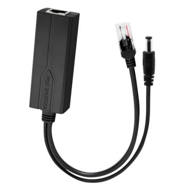 Imagem de Adaptador Ethernet Injetor PoE Plug & Play, conector RJ45 de 1000 mbps, módulo de fonte de alimentação de ponte de rede
