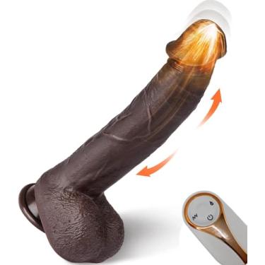 Imagem de Vibrador de impulso, vibrador realista 3 em 1 com 3 modos de impulso e 5 vibração e modo de giratório de 360°para estimulação anal do clitóris no ponto G, brinquedos sexuais adultos para homens e mulheres