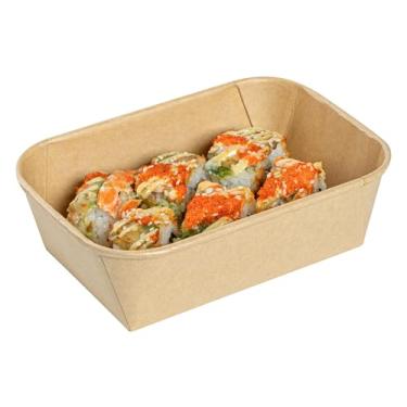 Imagem de Restaurantware - Bandejas de sushi Matsuri Vision 16 x 11 x 4,9 polegadas, 100 caixas de embalagem de sushi à prova de gordura - tampas vendidas separadamente, descartáveis, recipientes de sushi de