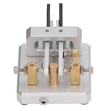 Imagem de Chaveador Automático de Remo Duplo Com Código Morse Akozon, Transmissor CW de Ondas Curtas para Operadores de Rádio Amador, Alta Precisão e Design Durável (Prata)