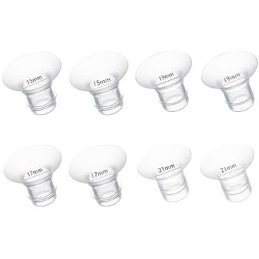 Imagem de Hranio Kit de Dimensionamento de Flange 15/17/19/21 Mm Inserções de Flange 8 Peças, Compatível com Inserções de Flange para Spectra/Inserções de Flange Momcozy/Inserção de Flange para Bomba Tira-Leite