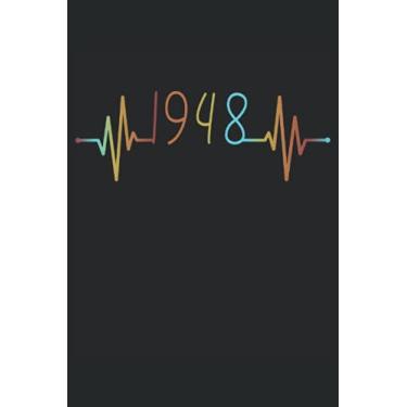Imagem de Herzschlag Geburtstag Geboren 1948 Jahr Jahrgang Heartbeat Frequenz: RÄTSELBUCH - 100x SUDOKU EASY - Lustiges Herzlinie Geburtstags Geschenk, Vintage ... Rätsel, Notiz, Buch, Gehirnjogging, Logik