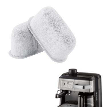 Imagem de 2 filtros de máquina de café expresso para Delonghi, filtro de água de carvão ativado com adsorção super forte, filtro de máquina de café expresso para substituição para 7313285779 para Delonghi
