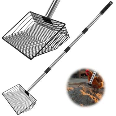 Imagem de Colher grande para cocô de galinha, acessórios para colher de ancinho de galinheiro