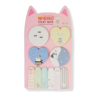 Imagem de Bloco de Notas Fofo, Gatinho, Coelhinho e Ursinho - Papelaria Criativa