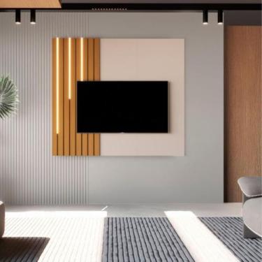 Imagem de Painel Para TV 58 Polegadas Pantanal Off White Nature - CasaH