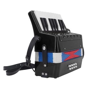 Imagem de Acordeão de Piano, Acordeão de Piano de 17 Teclas, Som Cada Vez Mais Suave para Melhorar a Sensação de Ritmo (Preto)