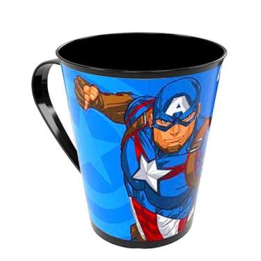 Imagem de Copo Infantil do Capitão América Vingadores Caneca 360ML 1un - Plasúti