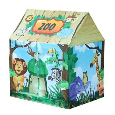 Imagem de Barraca Infantil Cabana Tenda Toca Animais Zoológico Verde - shop mix