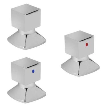 Imagem de Kit com 3 Acabamentos para Registro C46 Água Quente/fria Premium Ku424