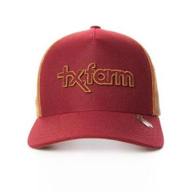 Imagem de BONÉ TEXAS FARM - OVERTONE - TF809 - VERMELHO VINHO/ CARAMELO Único-Unissex