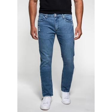 Imagem de Calça Jeans Slim Straight Guess Azul Claro-Masculino