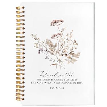 Imagem de BearCake Cadernos bíblicos para anotações, caderno cristão, presentes cristãos para mulheres, Taste and See That the Lord is Good, bíblia espiral com espaço para anotações, bíblia em espiral 14 x 20