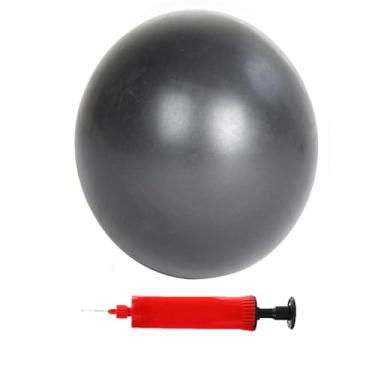 Imagem de Mini bola de ioga para exercícios de pilates, pequena bola inflável de 15 cm, equipamento de treinamento básico e fisioterapia, com bomba (cinza)