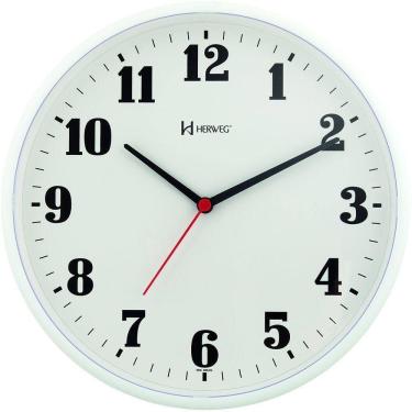 Imagem de Relógio De Parede Redondo 26 Cm 6126 Herweg Branco