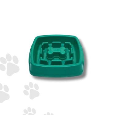 Imagem de Comedouro Lento Educativo Labirinto Interativo 650ml Pet Para Cães Produto Petshop Enriquecimento Ambiental (Verde)