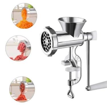 Imagem de Moedor manual de carne maquina de moer hamburguer alimentos embutidos mimoso semi profissional completo