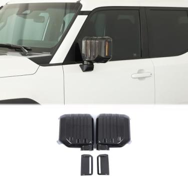 Imagem de Capa de acabamento de espelhos retrovisores compatível com Toyota Land Cruiser 250 Prado LC250 J250/Lexus GX 2024 2025 acessórios, tampa da tampa do espelho retrovisor da porta lateral (fibra de