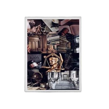 Imagem de Quadro Decorativo Imagens Direito 33X24Cm Com Vidro - Preta - Quadros 