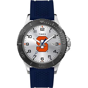 Imagem de Timex Tribute Relógio masculino de quartzo 42 mm com pulseira de silicone, Syracuse Orange, Relógio de quartzo