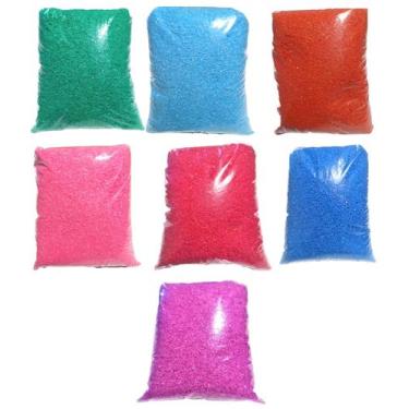 Imagem de Areia Colorida Escolar Quartzo Infantil 100 Gramas=7 Pacotes - agrog