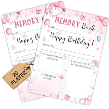Imagem de Cartão de jogos de festa do pijama rosa - coisas de festa do pijama - Coquete rosa arco temático festa do pijama suprimentos - Ideia criativa de jogos de noite de aniversário - Livro de memórias - 20